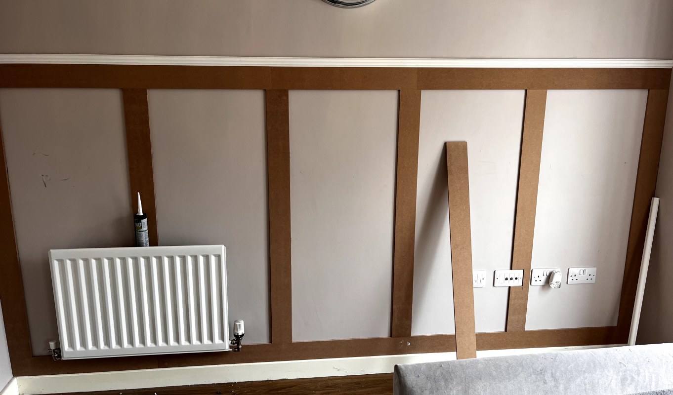Decorative MDF Wall Panelling Installation