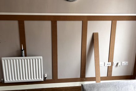 Decorative MDF Wall Panelling Installation