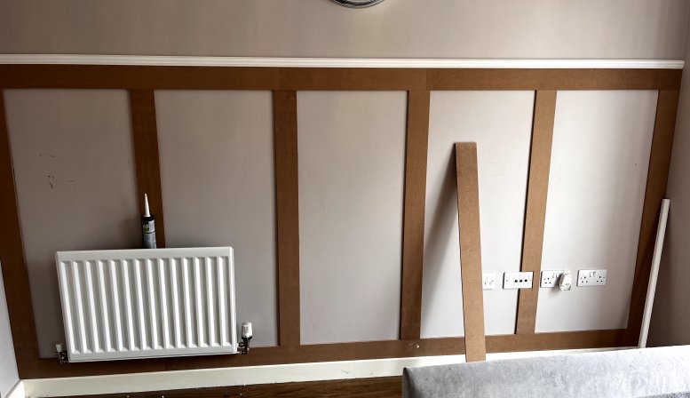 Decorative MDF Wall Panelling Installation